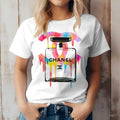 New fashion and versatile printed short sleeves 3D1024053017