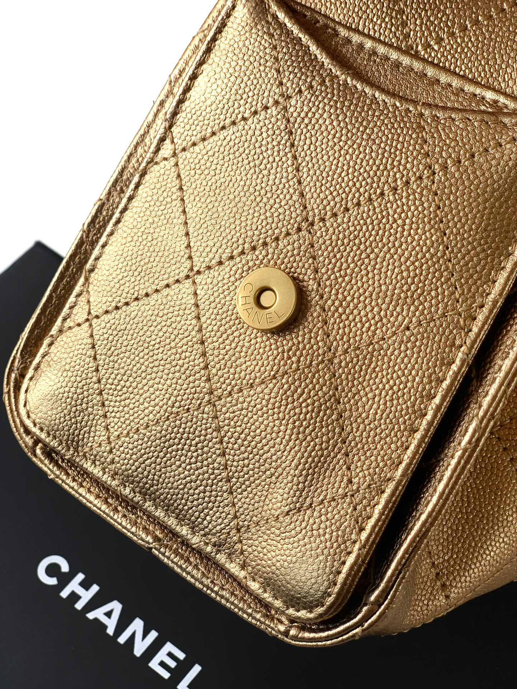 CC 25C Hobo Bags 20cm Bronze Metalic Grained Calfskin